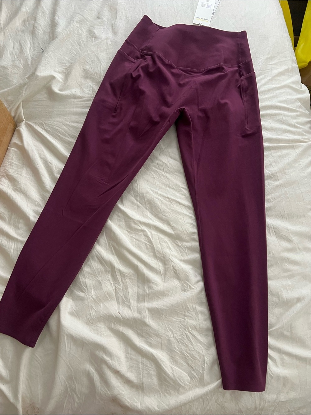 Women's High-Waist Leggings in Deep Plum